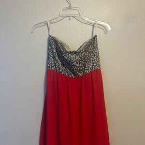 Strapless mini dress